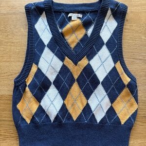 Argyle Pattern Sweater Vest